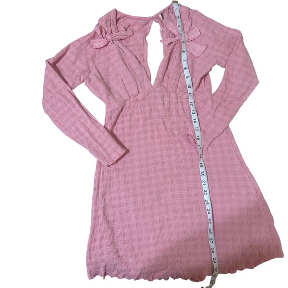Free People Pink Long Sleeve Dress - Picture 3 of 9